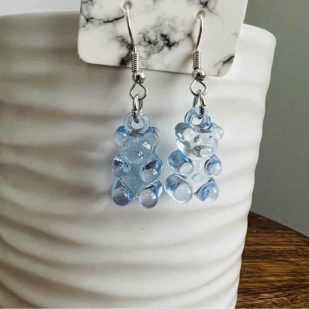 Blue Gummy Bear Earrings